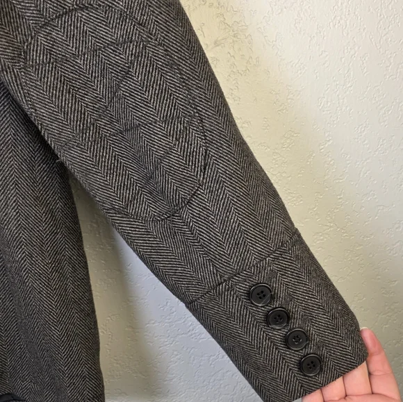 H&M Gray Wool Button Jacket -  Military Preppy Peacoat - Men's 40R - Picture 15 of 17